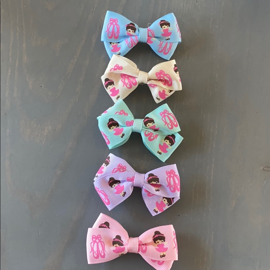 Set Of 5 Ballerina Hair Clips Brand New